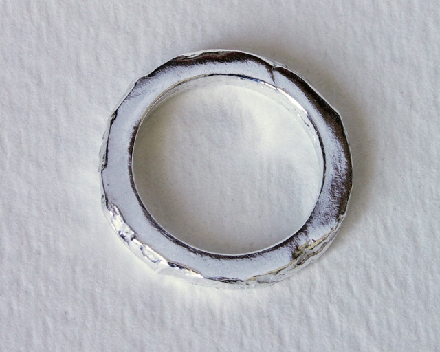 Pure Silver Textured Ring
